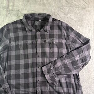 Stormtech Flannel Shirt Plaid Button Up Long Sleeve Relaxed Fit 4XL